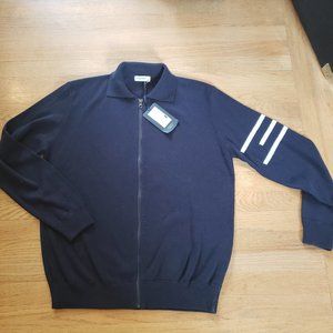 Crossley - Black Zip-Up Collared Sweater